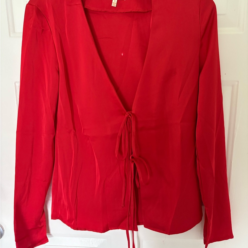 Elegant Red Women's Blouse